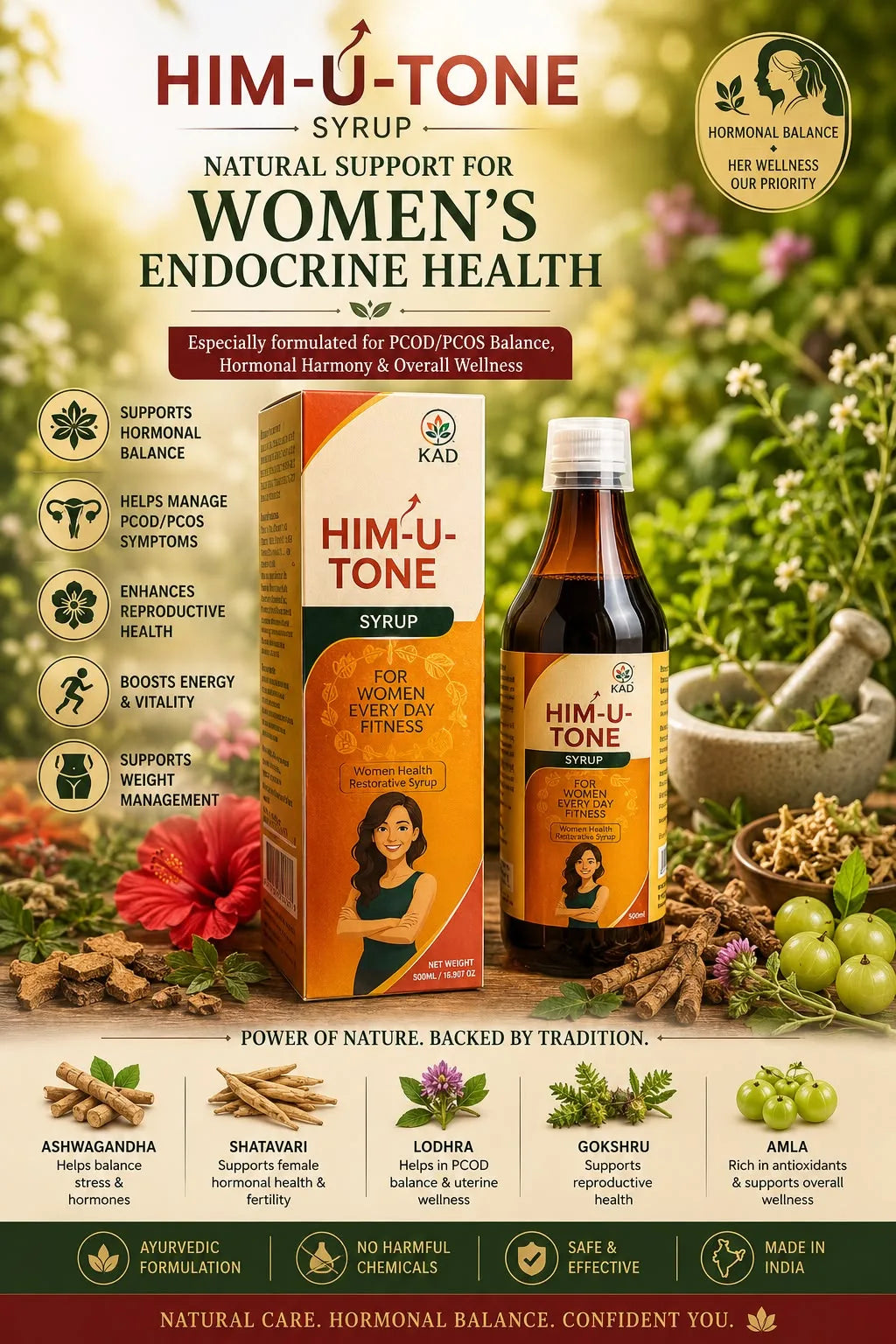 HIM-U-TONE Syrup for PCOD/PCOS